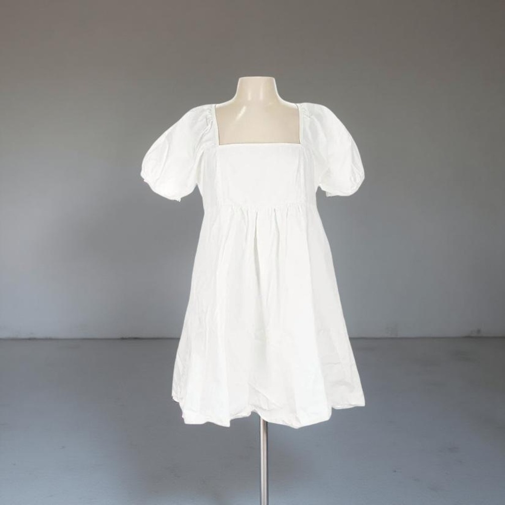 Draper James Women's Puff Sleeve Dress 100% Cotton